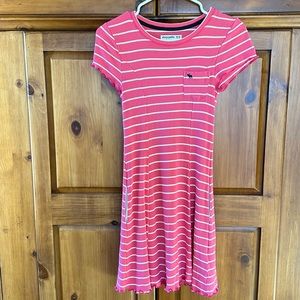 Abercrombie Kids Pink and White Striped Sun Dress